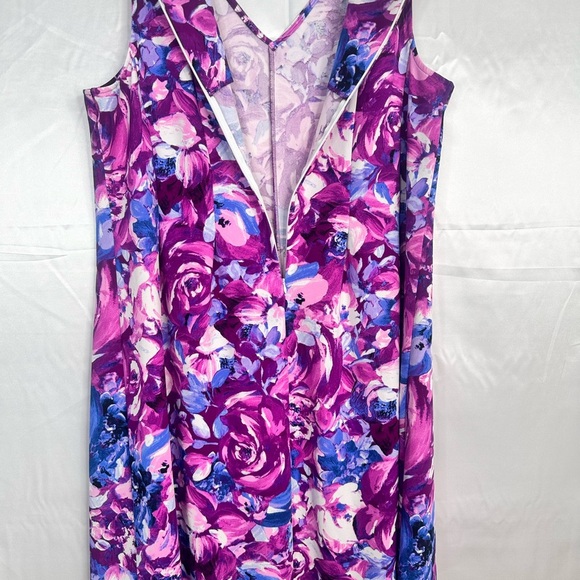 Catherine's Floral Sleeveless Aline Dress size 2X (23/24W) - Picture 6 of 10